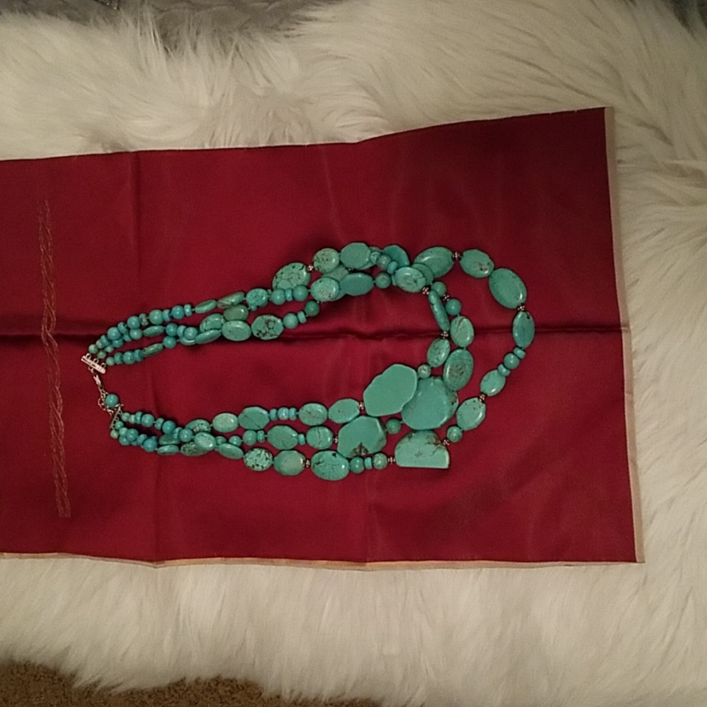 Turquoise 3 strand necklace